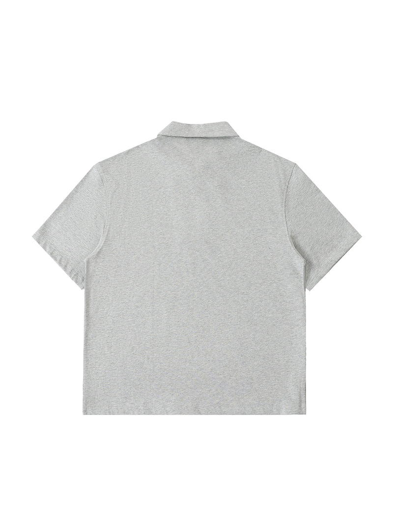 Half-Zip Cotton Polo Shirt
