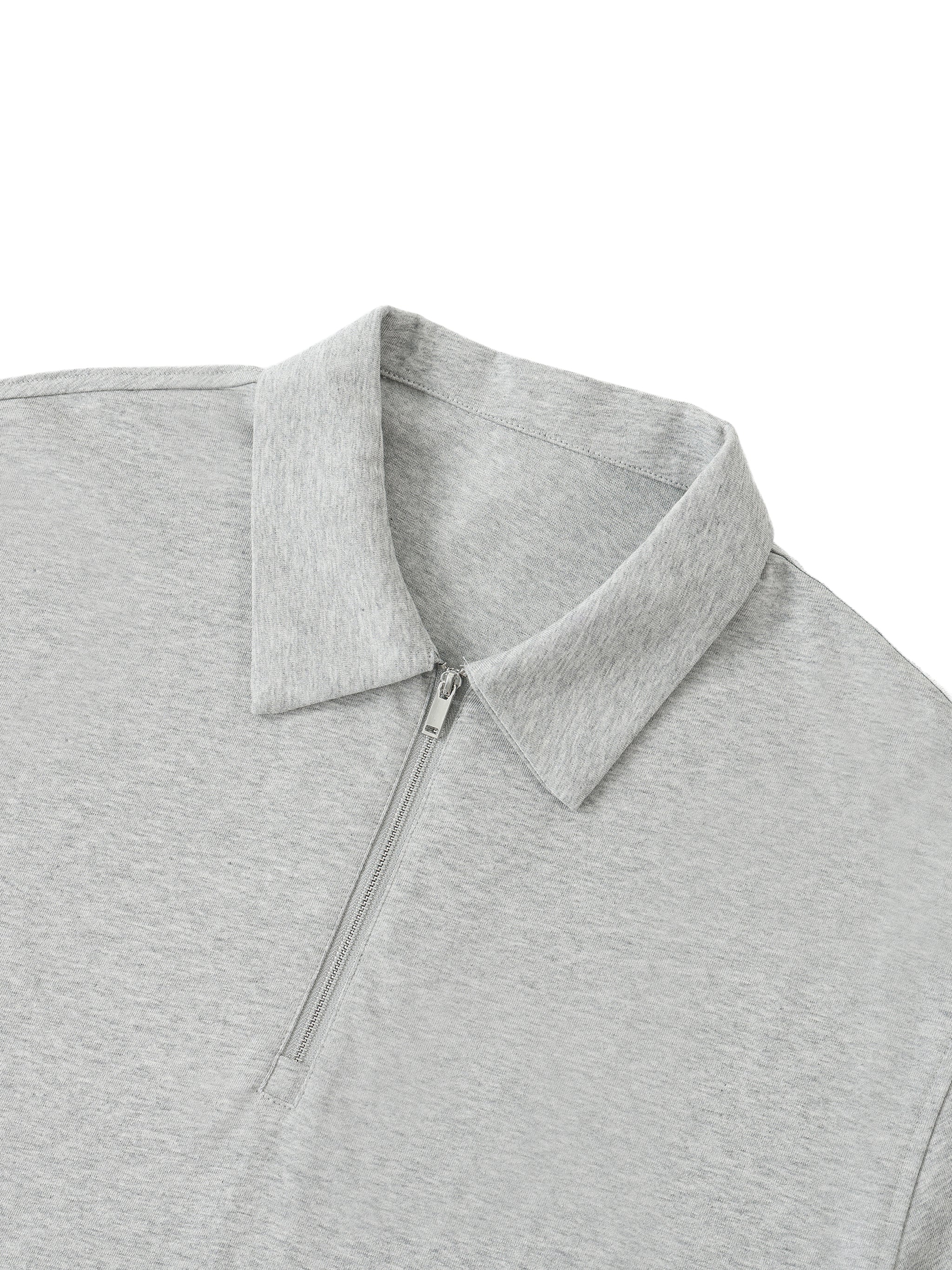 Half-Zip Cotton Polo Shirt