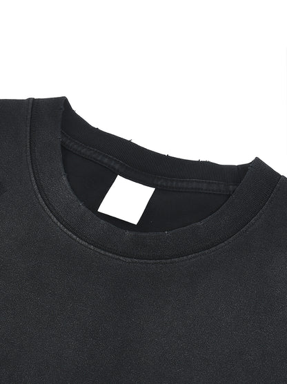 Hand-Frayed Sunfade Paint Splatter T-Shirt