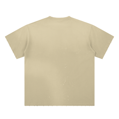 Hand-Frayed Sunfade Paint Splatter T-Shirt