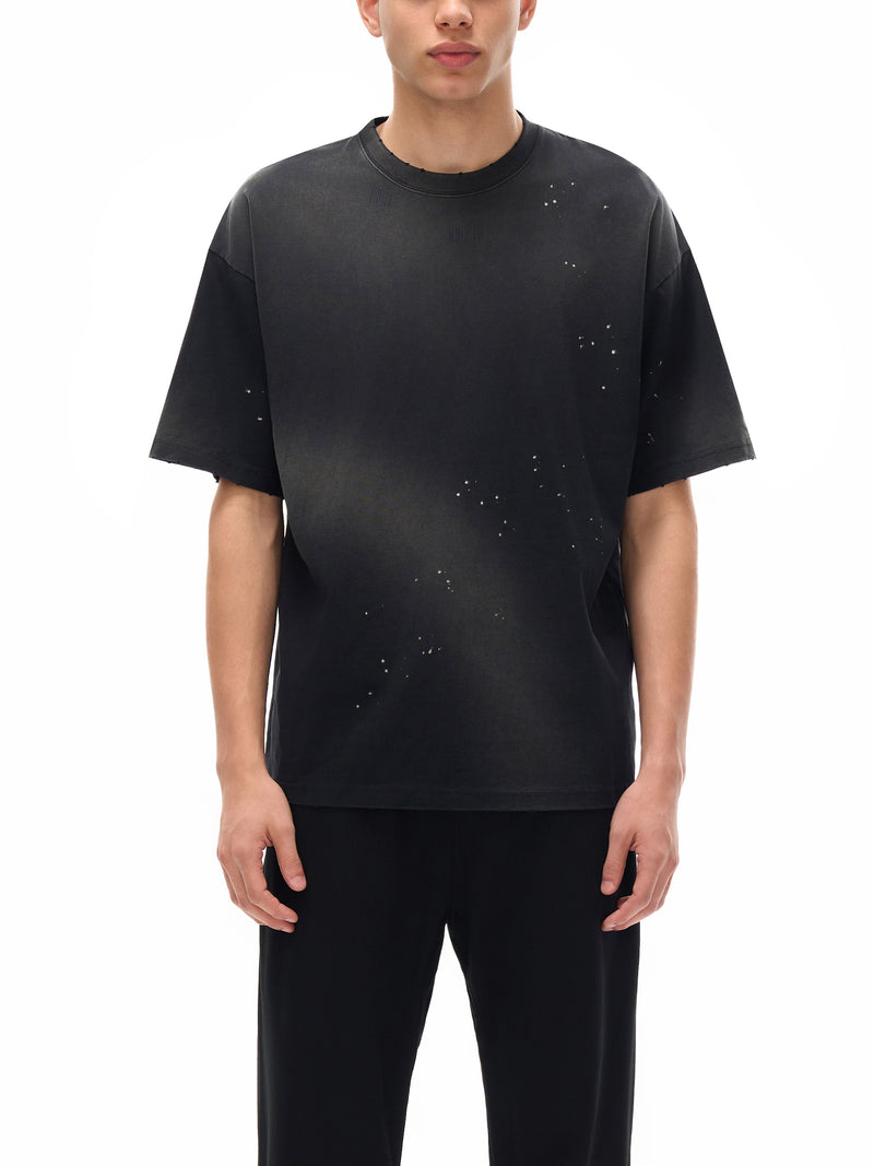 Hand-Frayed Sunfade Paint Splatter T-Shirt