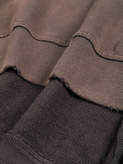 Hand-Frayed Sunfade Zip Hoodie