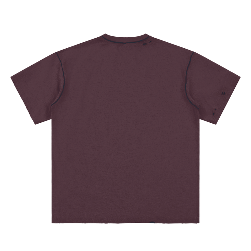 Hand-frayed Reversible T-shirt
