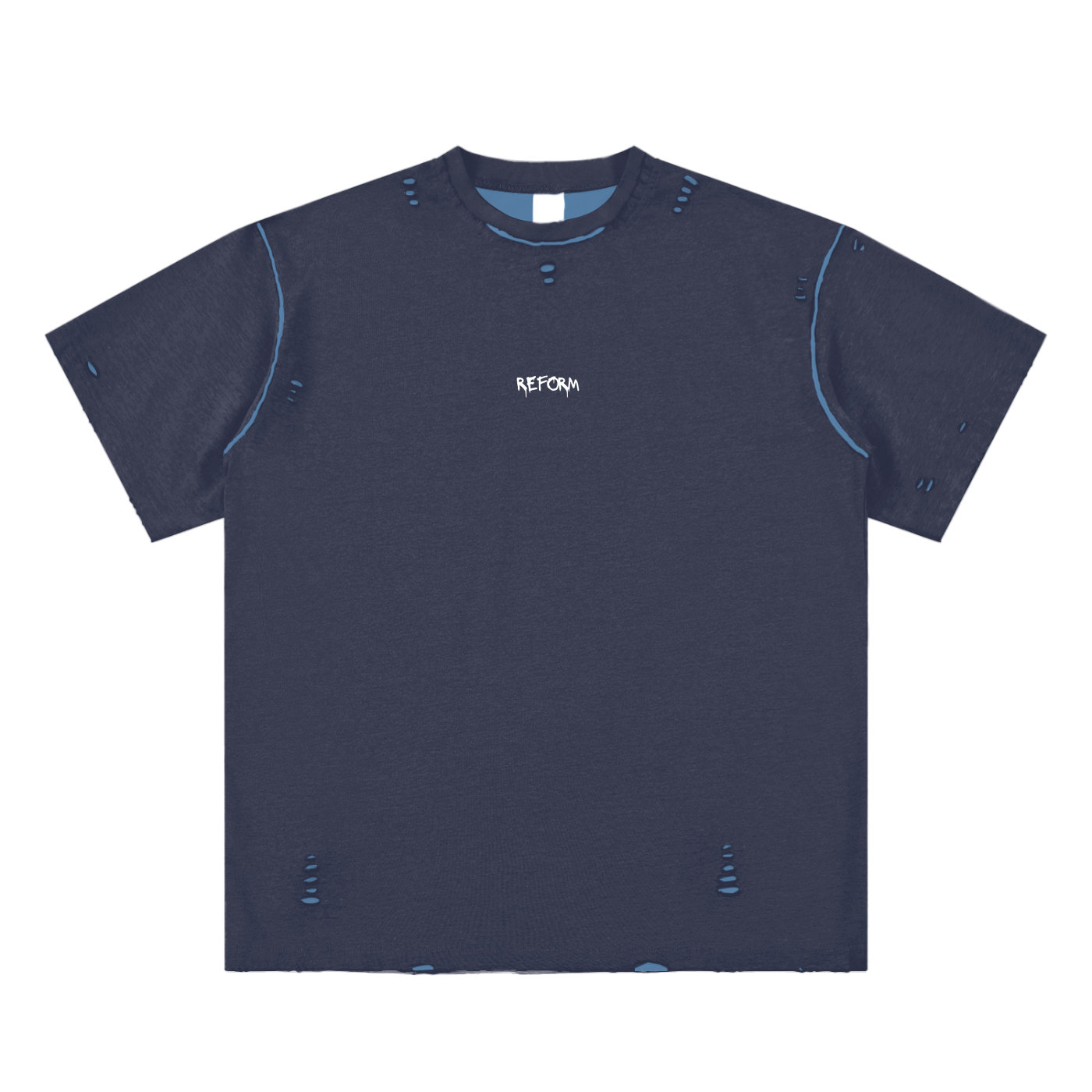 Hand-frayed Reversible T-shirt