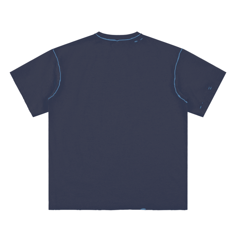 Hand-frayed Reversible T-shirt