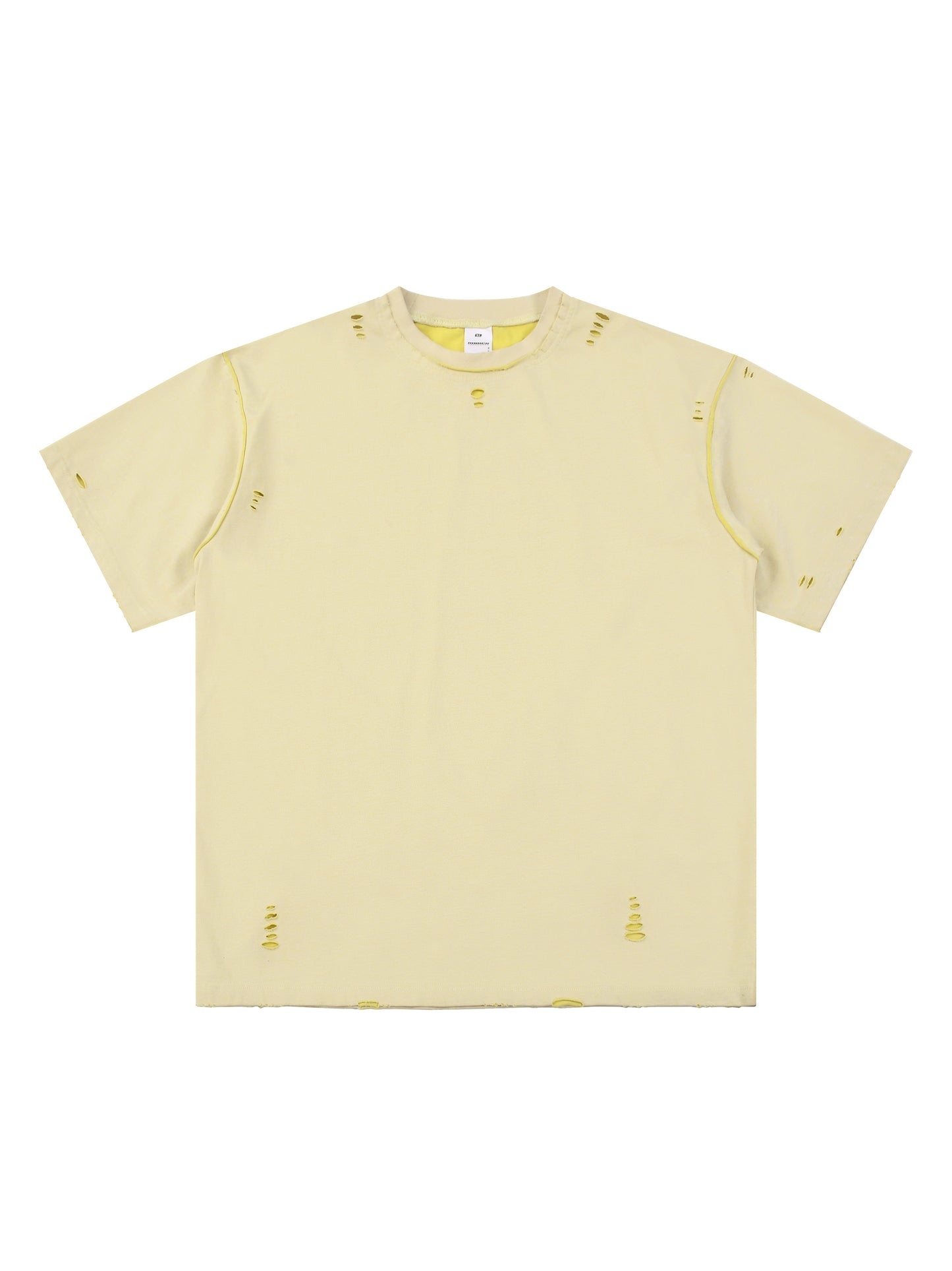 Hand-frayed Reversible T-shirt
