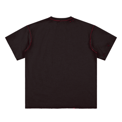 Hand-frayed Reversible T-shirt