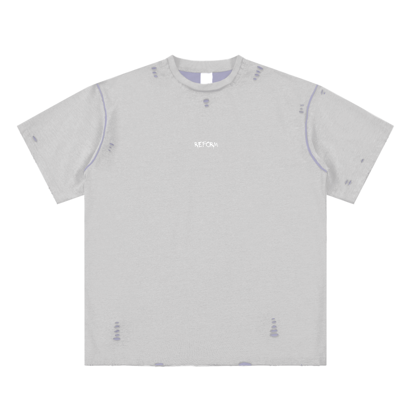Hand-frayed Reversible T-shirt