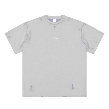 Hand-frayed Reversible T-shirt