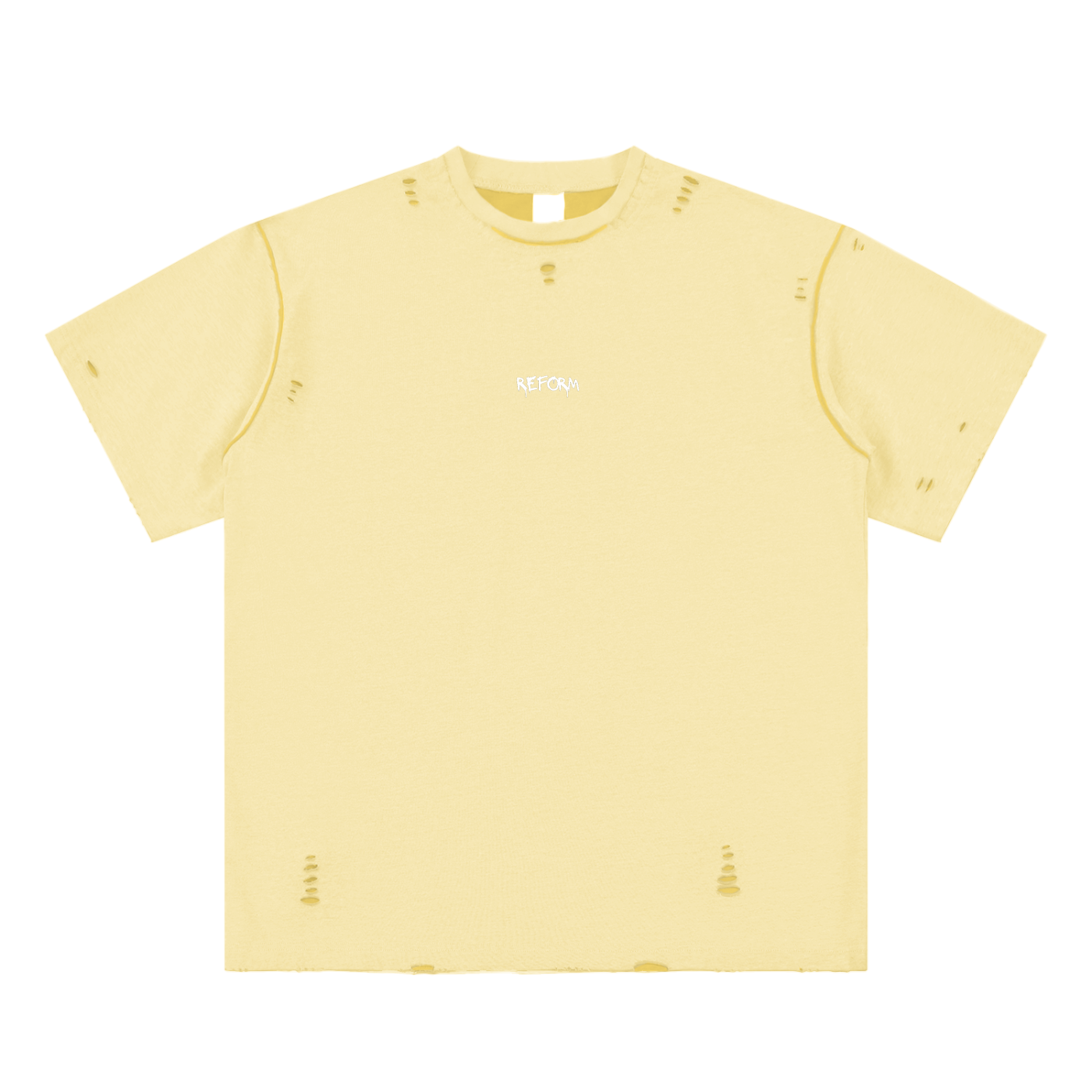 Hand-frayed Reversible T-shirt