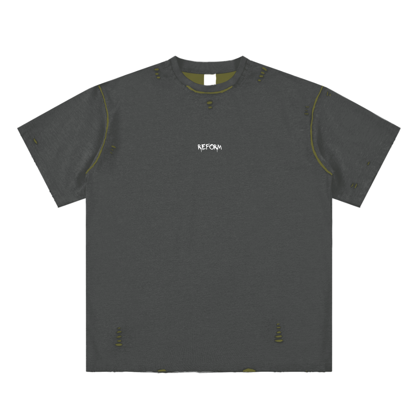 Hand-frayed Reversible T-shirt