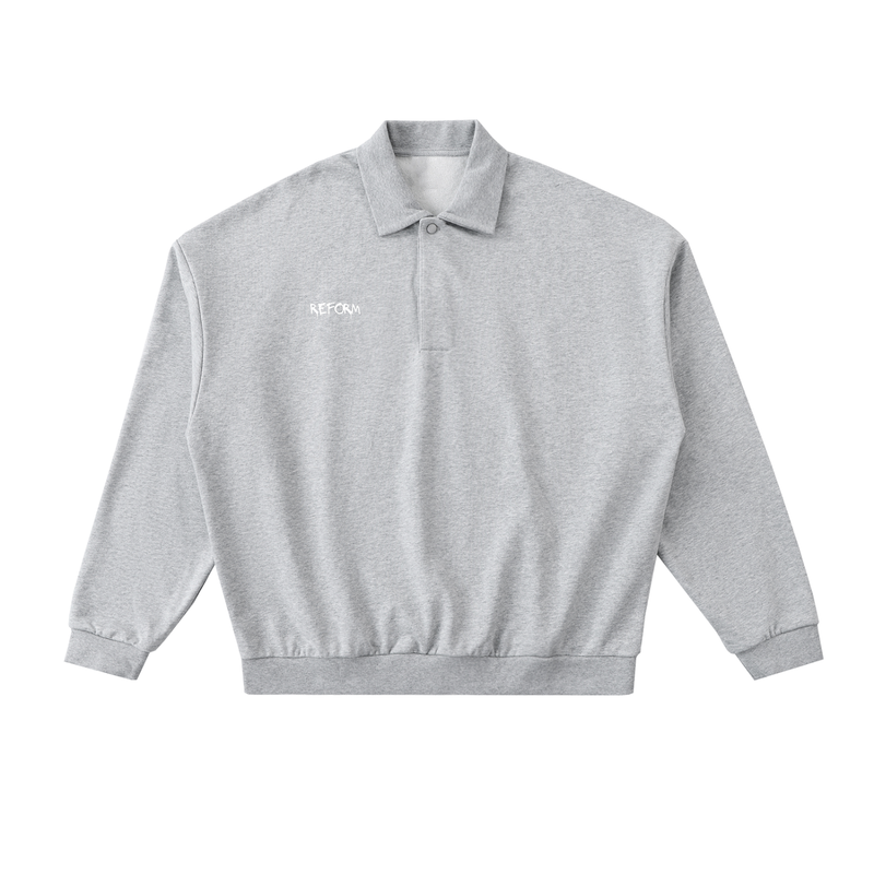 Heavyweight Fleece Polo Sweatshirt