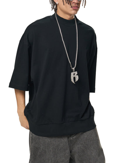 Heavyweight Oversized Mock Neck T-shirt