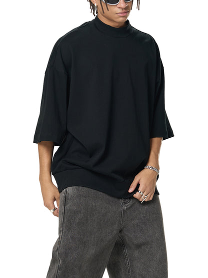 Heavyweight Oversized Mock Neck T-shirt