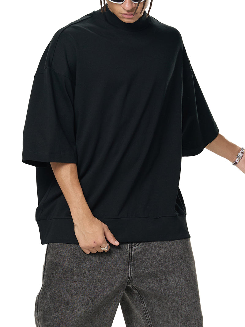 Heavyweight Oversized Mock Neck T-shirt
