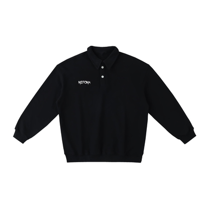 Heavyweight Polo-Collar Sweatshirt