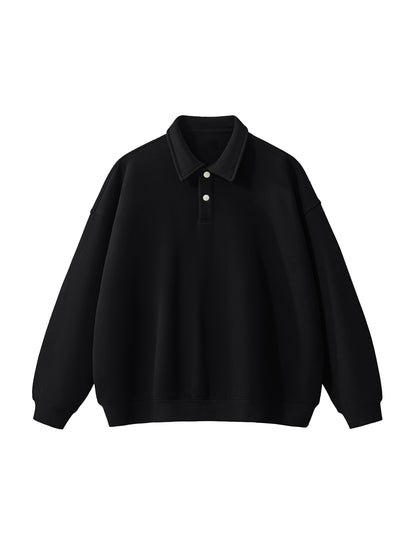 Heavyweight Polo-Collar Sweatshirt