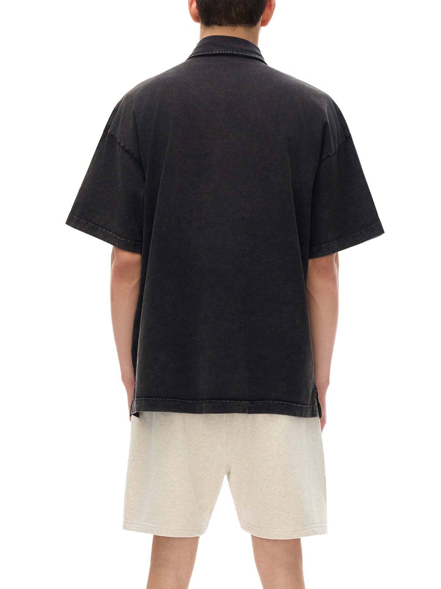 Heavyweight Snow-Washed Polo T-Shirt