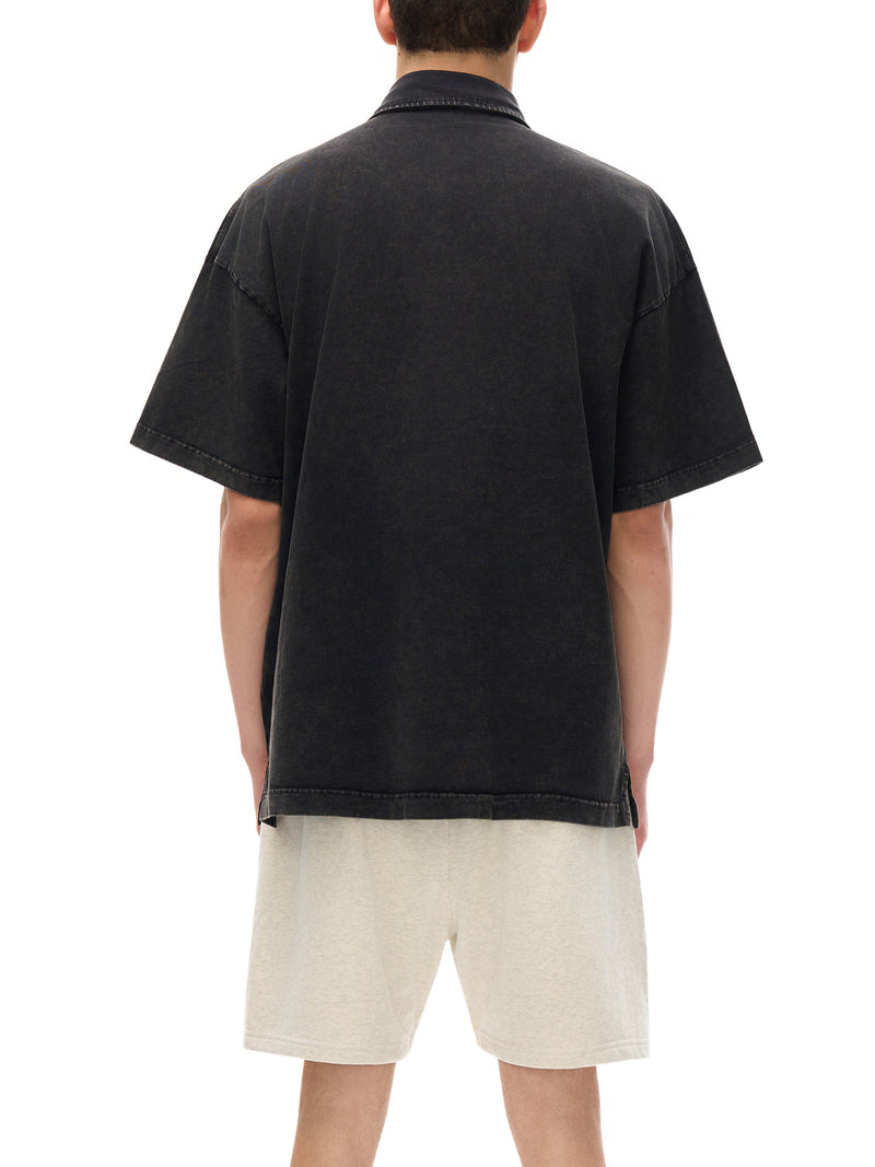 Heavyweight Snow-Washed Polo T-Shirt