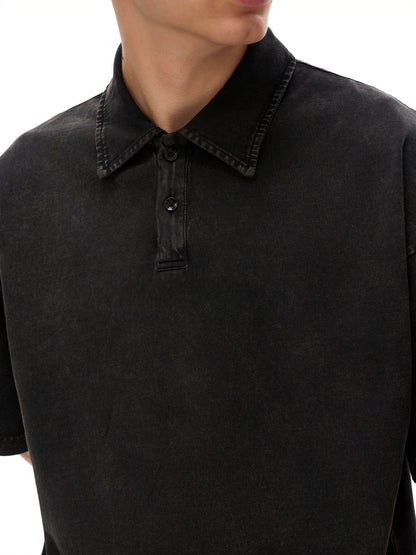 Heavyweight Snow-Washed Polo T-Shirt