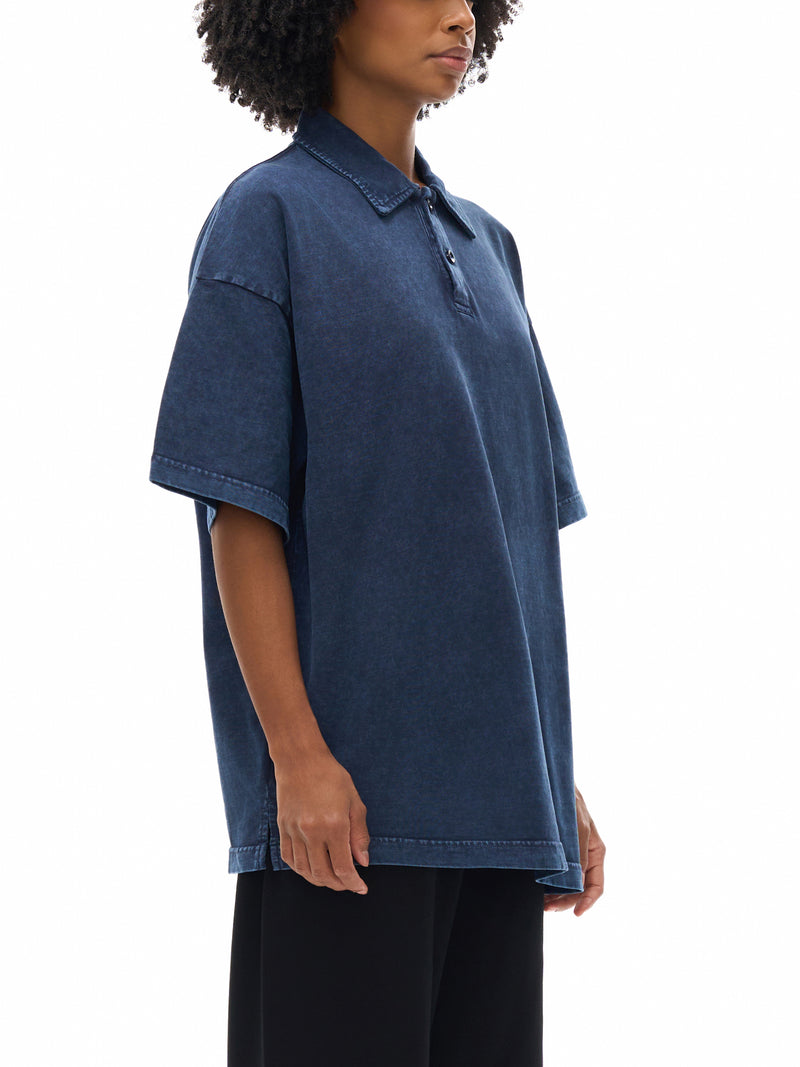 Heavyweight Snow-Washed Polo T-Shirt