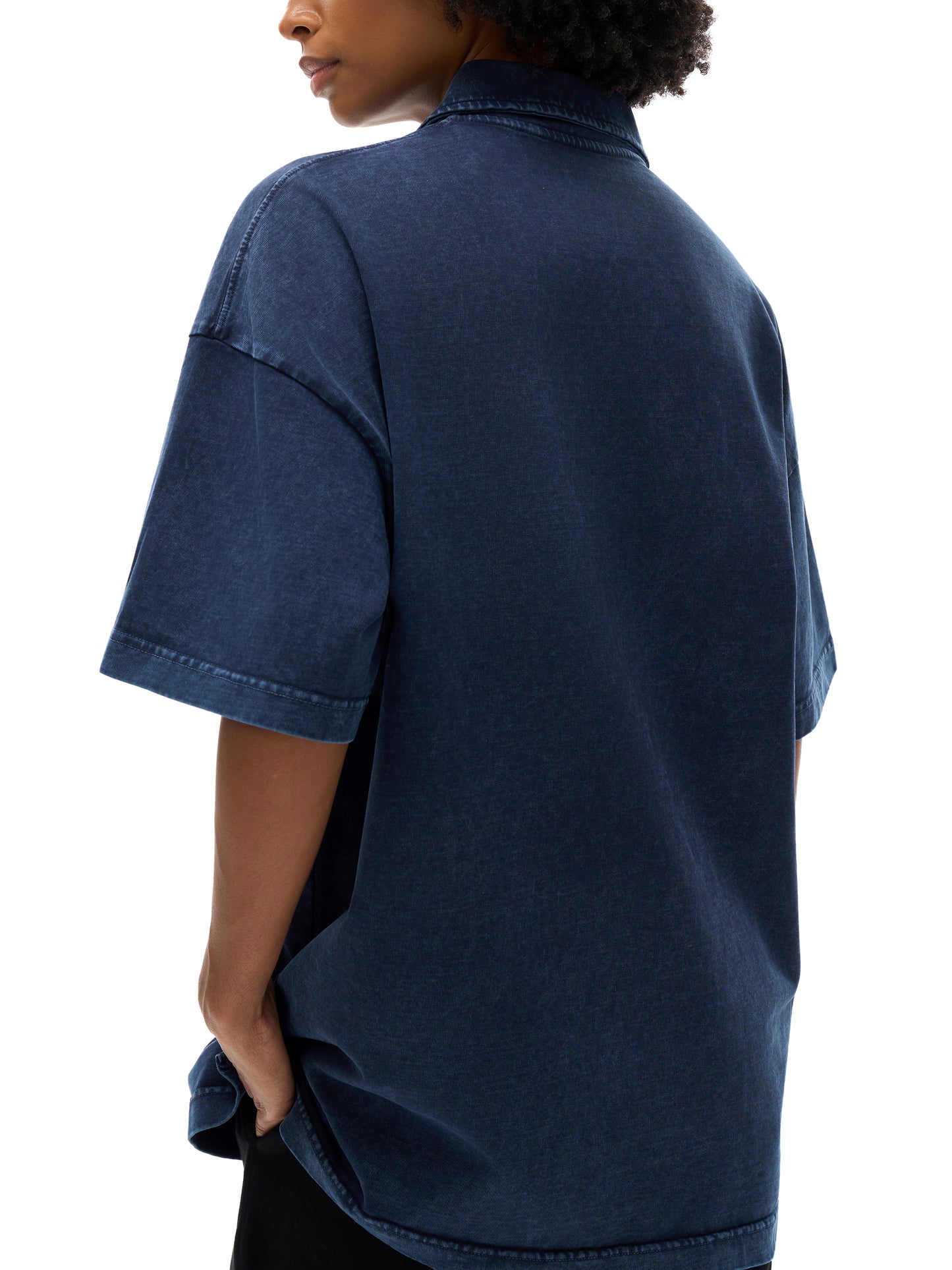 Heavyweight Snow-Washed Polo T-Shirt