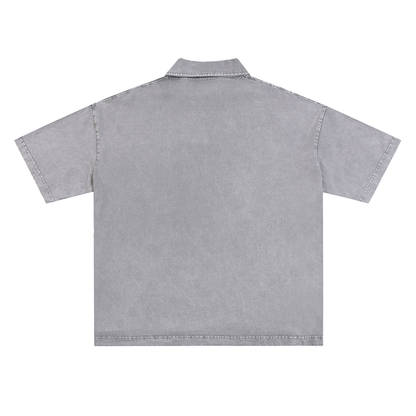 Heavyweight Snow-Washed Polo T-Shirt