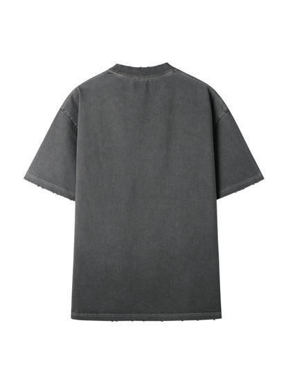 Heavyweight Vintage Washed Frayed T-Shirt