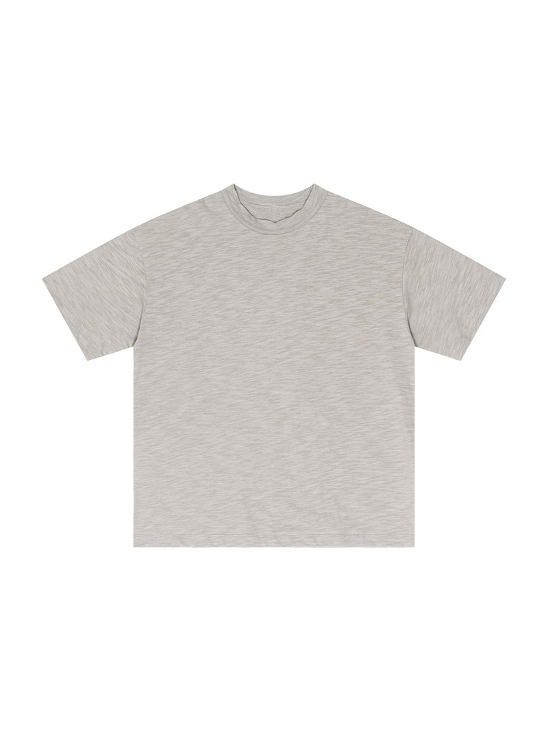 Lightweight Slub Cotton Plain T-Shirt