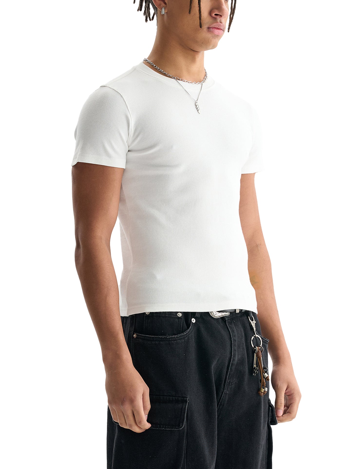 Men's Bodycon Ribbed T-Shirt