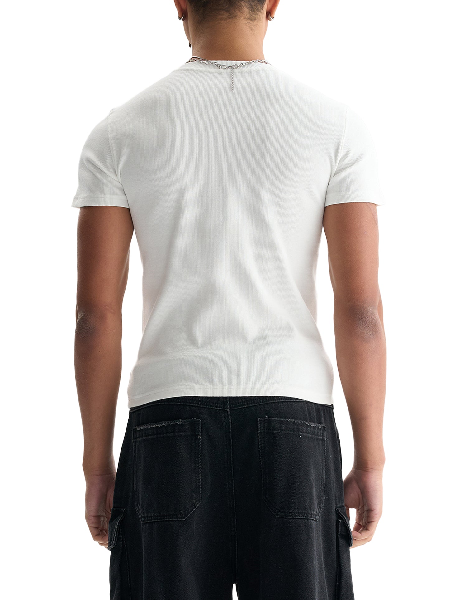 Men's Bodycon Ribbed T-Shirt