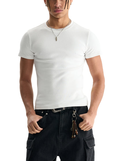 Men's Bodycon Ribbed T-Shirt