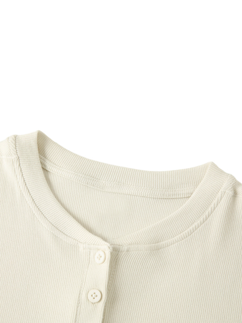 Modal Bodycon Henley Shirt