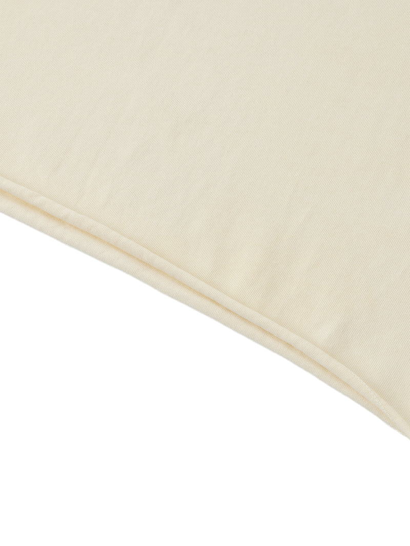 Off-Shoulder Rolled Hem Cotton T-Shirt