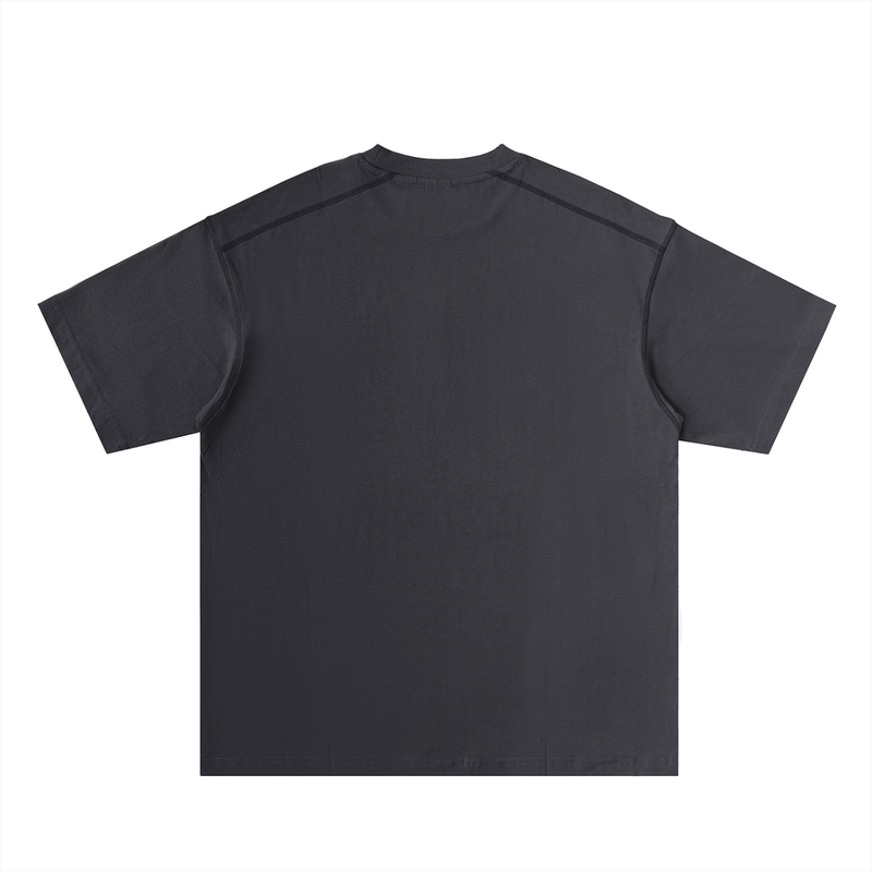 Oversized Contrast-Stitched Cotton Tee