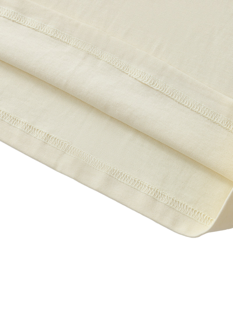 Oversized Contrast-Stitched Cotton Tee