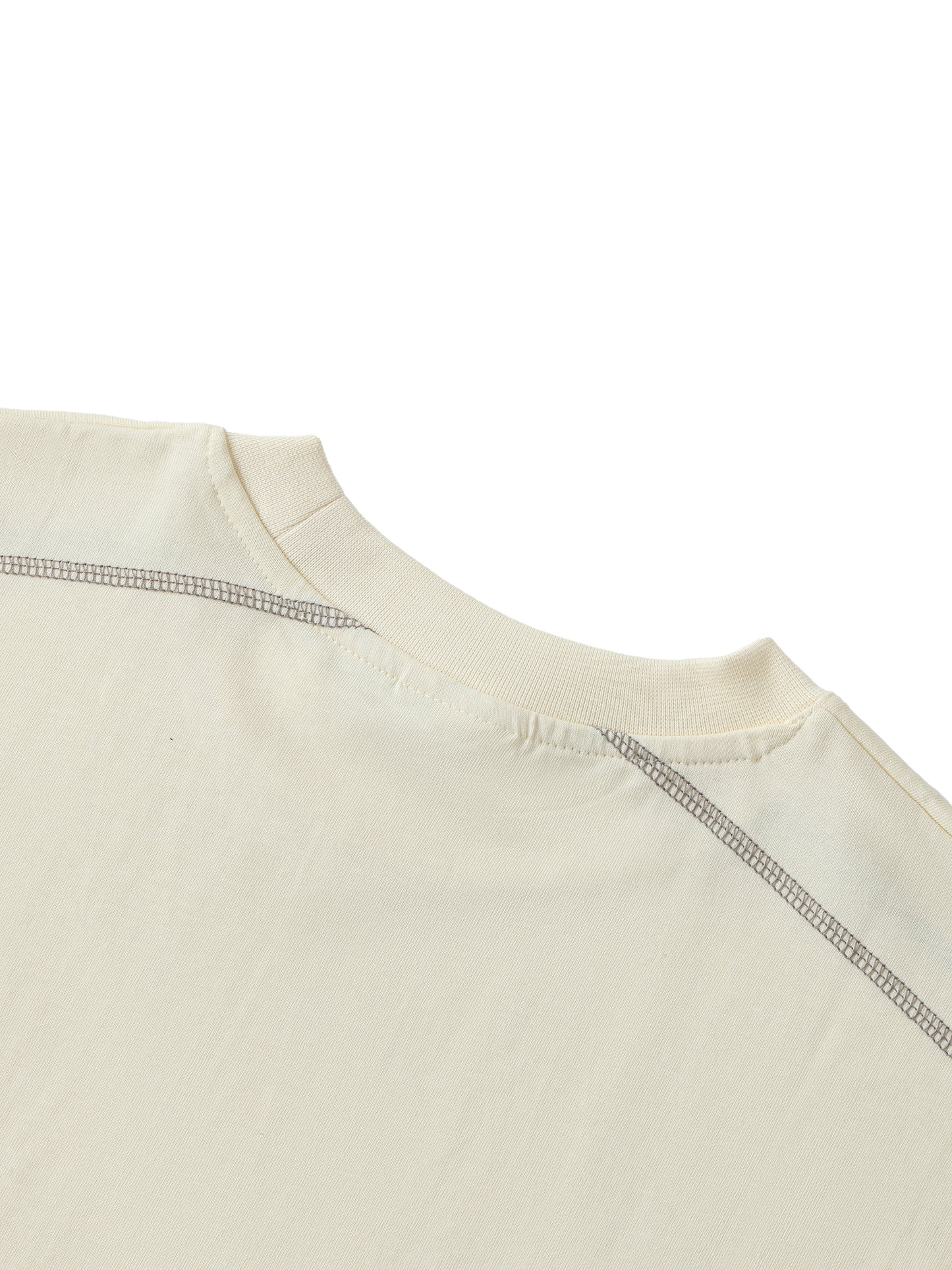 Oversized Contrast-Stitched Cotton Tee
