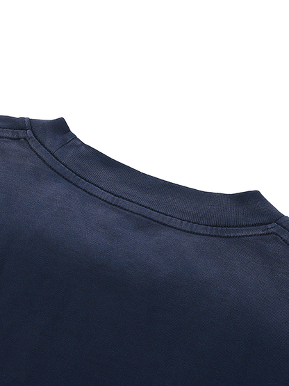 Petite Crew Neck Sunfade Edge T-Shirt