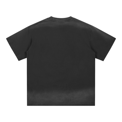 Petite Crew Neck Sunfade Edge T-Shirt