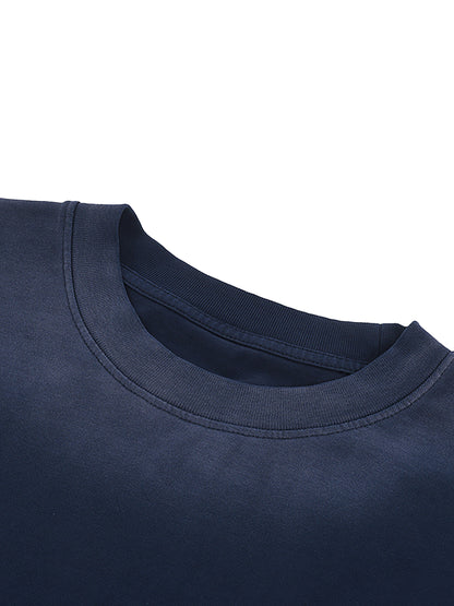 Petite Crew Neck Sunfade Edge T-Shirt