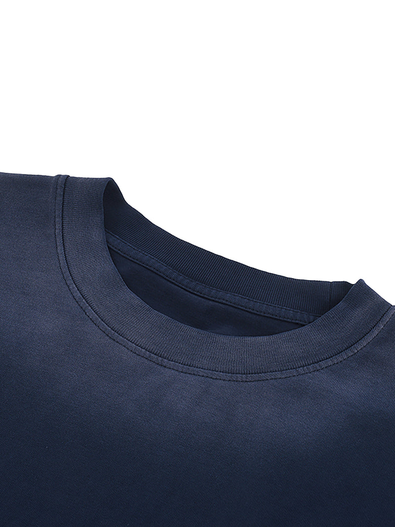 Petite Crew Neck Sunfade Edge T-Shirt