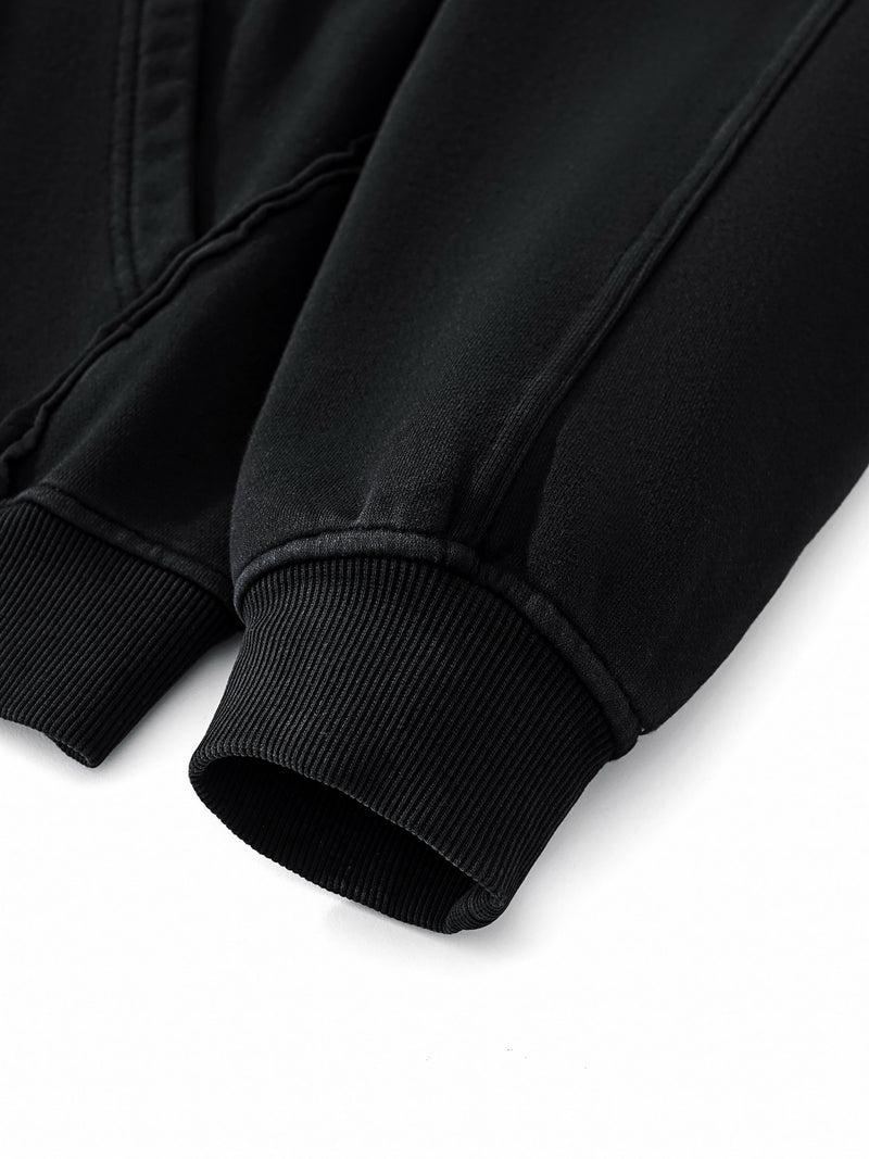 Raw-Seam Enzyme Washed Hoodie