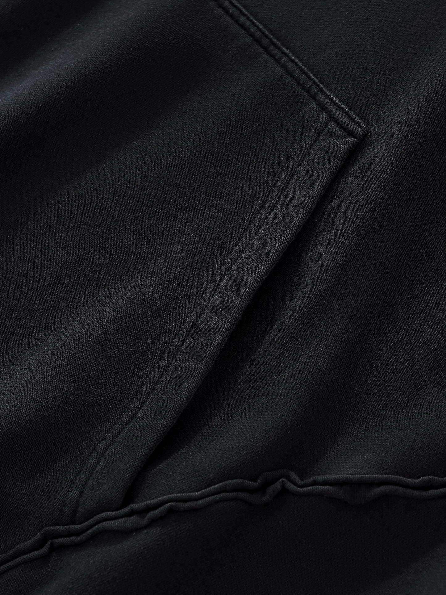 Raw-Seam Enzyme Washed Hoodie