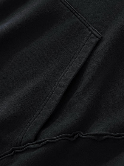 Raw-Seam Enzyme Washed Hoodie