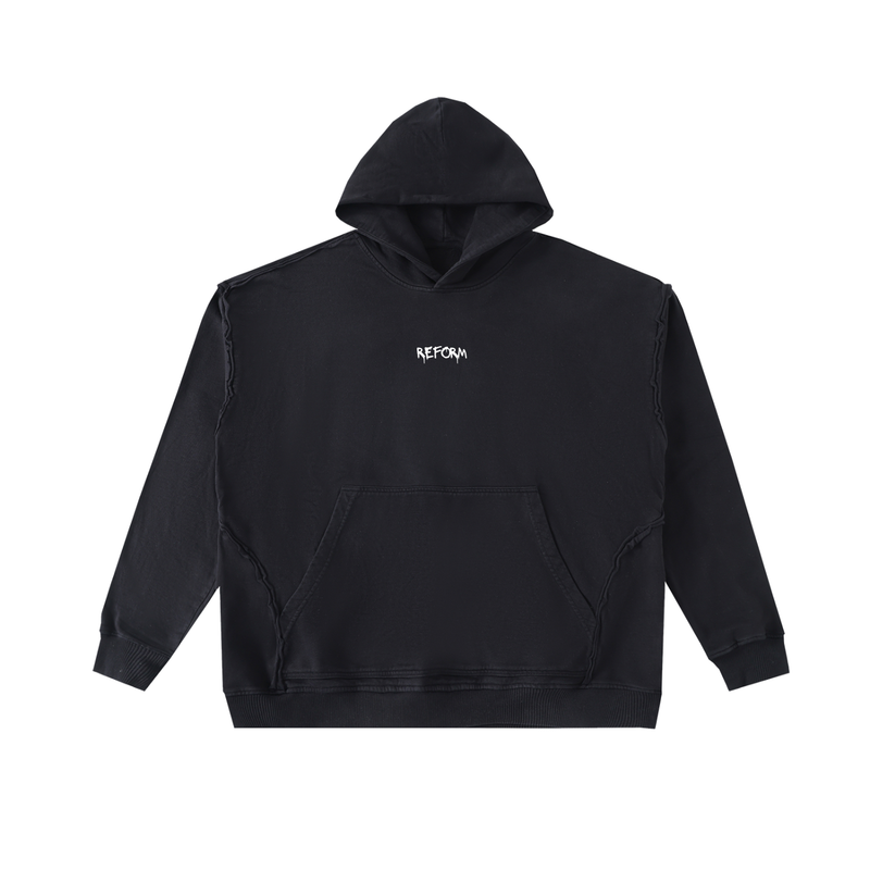 Raw-Seam Enzyme Washed Hoodie