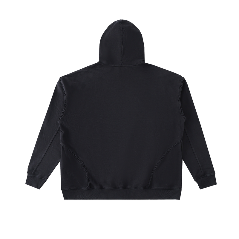 Raw-Seam Enzyme Washed Hoodie