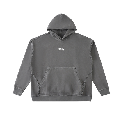 Raw-Seam Enzyme Washed Hoodie