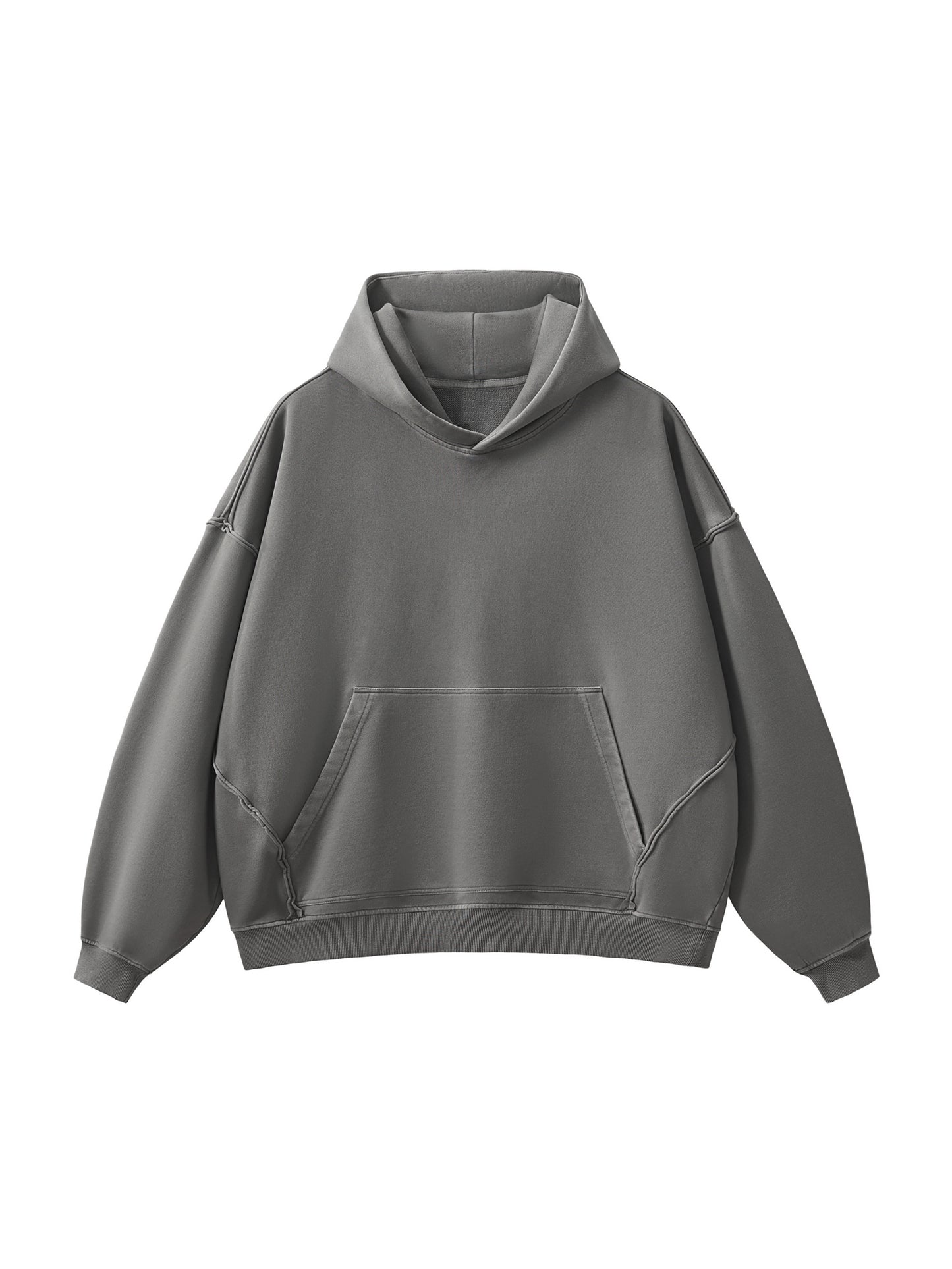 Raw-Seam Enzyme Washed Hoodie
