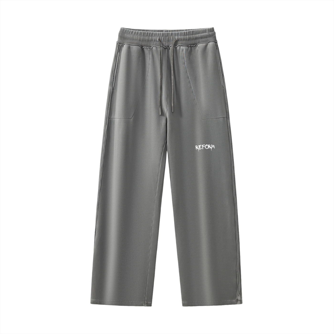 Raw-Seam Enzyme Washed Sweatpants