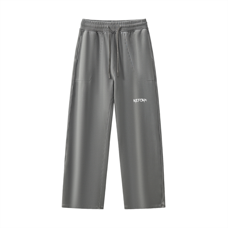 Raw-Seam Enzyme Washed Sweatpants